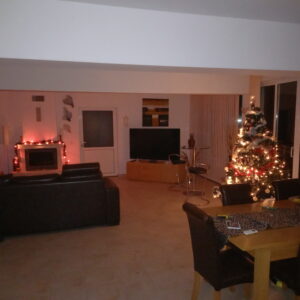 Living room at Christmas